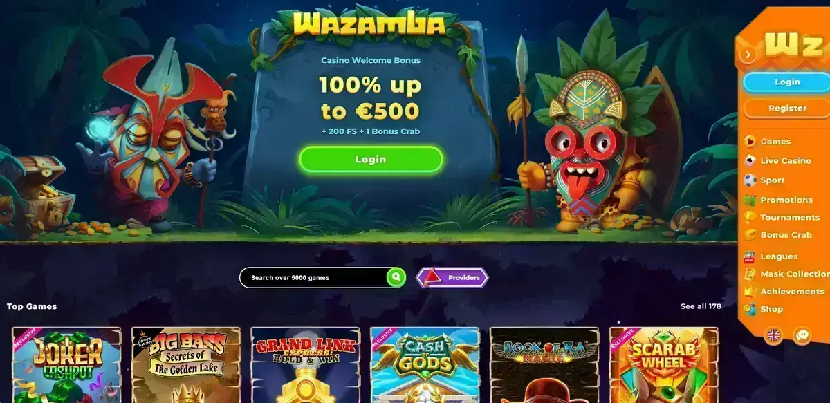 Wazamba Zrzut ekranu 1